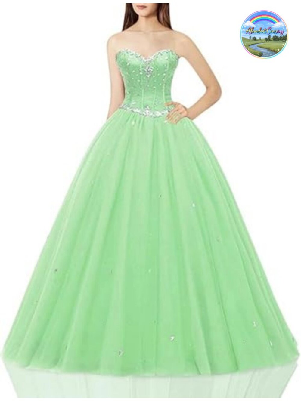 Tulle Satin Ball Gown Sweetheart Lace Up Back Prom Dress